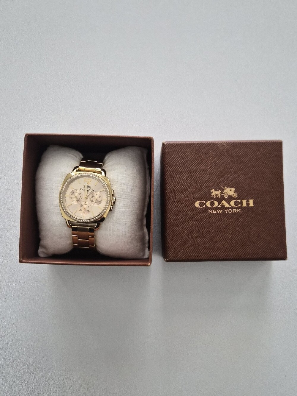 Coach Boyfriend Gold Women's Watch with Crystal Accents (14502127)